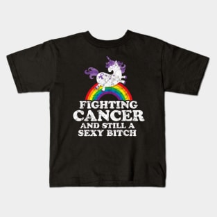 Fighting Still A Quote Unicorn Rainbow Kids T-Shirt